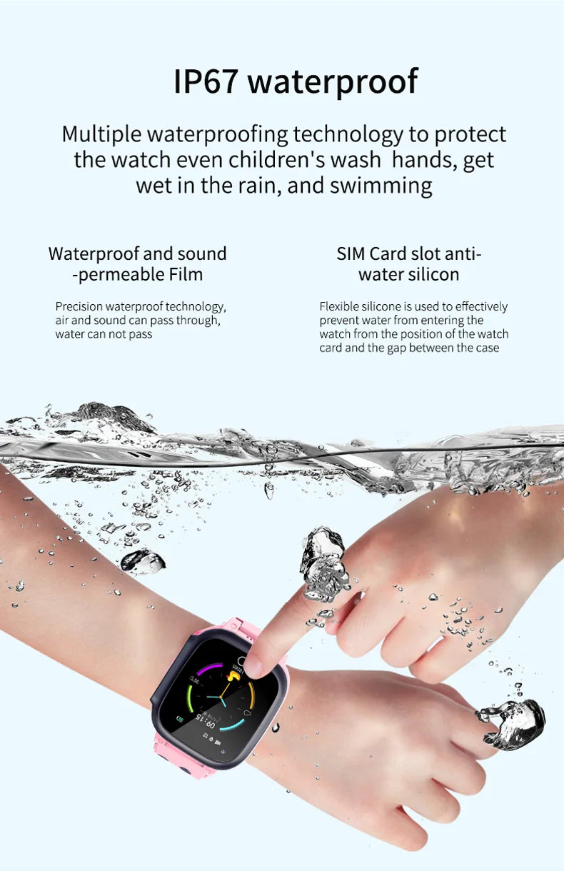 Next-Gen Kids Smart Watch – 4G, GPS, Video Call, Waterproof &amp; Temperature Monitor