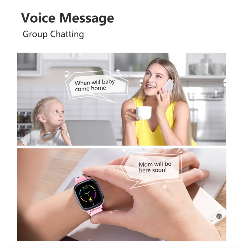 Next-Gen Kids Smart Watch – 4G, GPS, Video Call, Waterproof &amp; Temperature Monitor