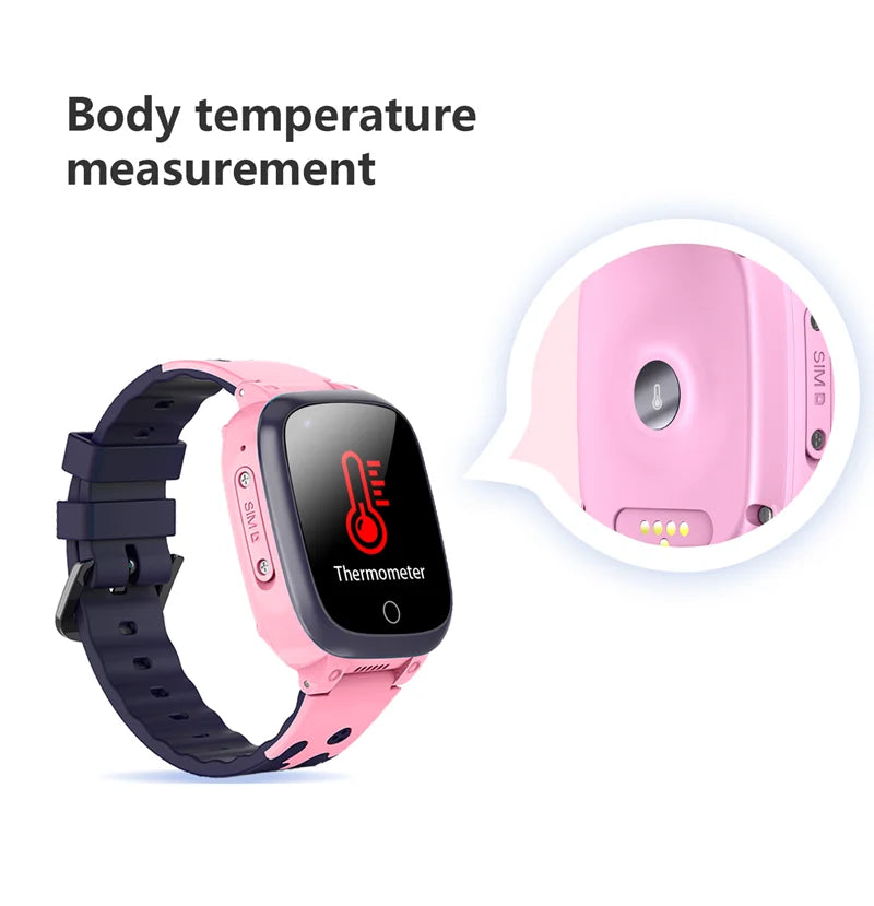 Next-Gen Kids Smart Watch – 4G, GPS, Video Call, Waterproof &amp; Temperature Monitor