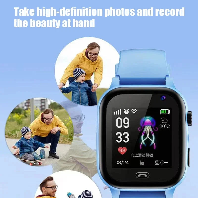 Smart Safety Watch for Kids – 4G GPS, SOS, Camera, SIM Card &amp; Waterproof Protection