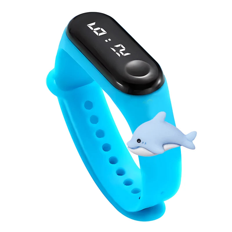 LED Digital Kids Watch – Waterproof Sports Design with Dinosaur &amp; Unicorn