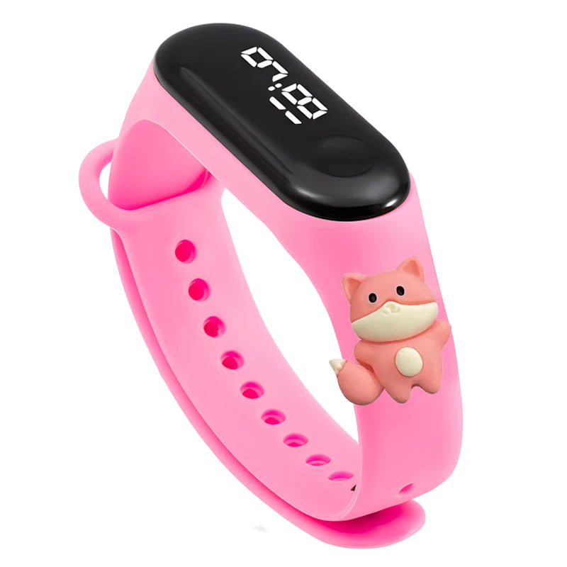 LED Digital Kids Watch – Waterproof Sports Design with Dinosaur &amp; Unicorn