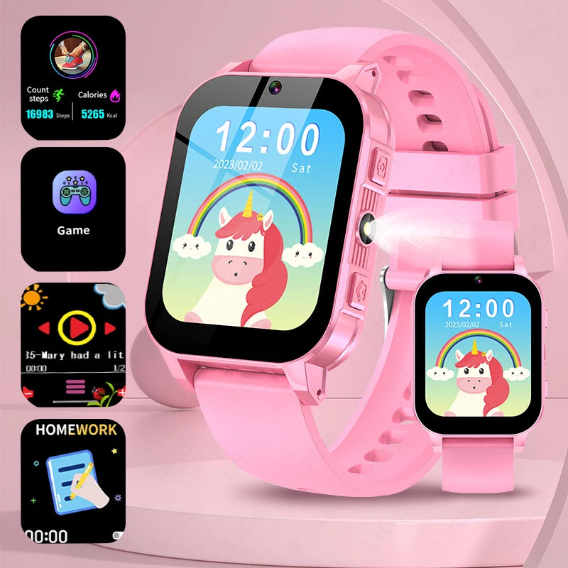Kids Digital Smartwatch – Camera, Music &amp; Video Player, Flashlight, Pedometer &amp; Games