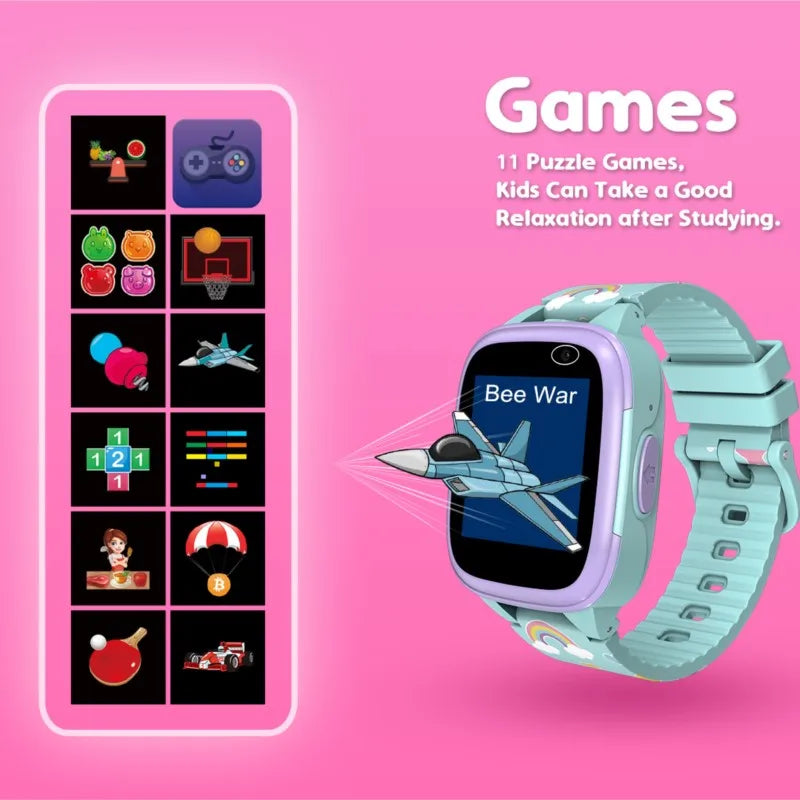 Kids Smartwatch with IPS Touch Screen – Dual Cameras, Games, Music, Video &amp; Pedometer