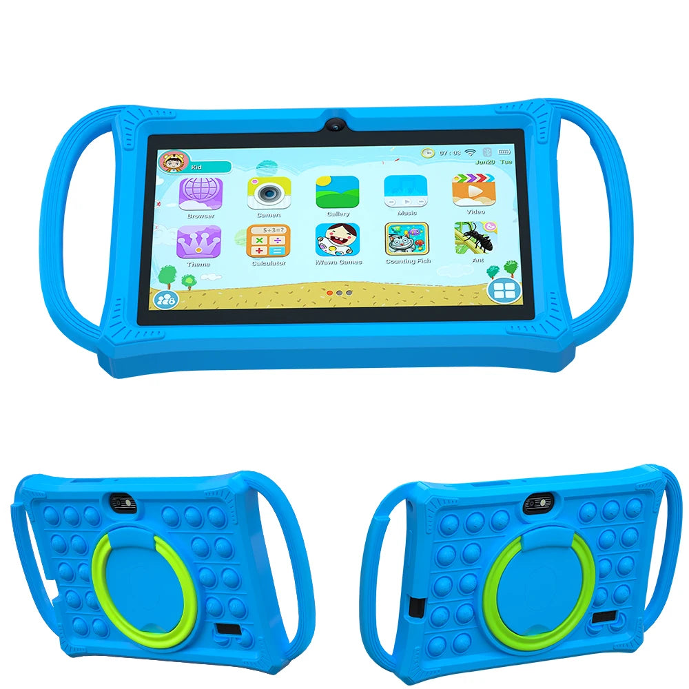 Smart Learning Tablet for Kids – 7” Android 12, 4GB+64GB, Dual Camera &amp; Parental Control