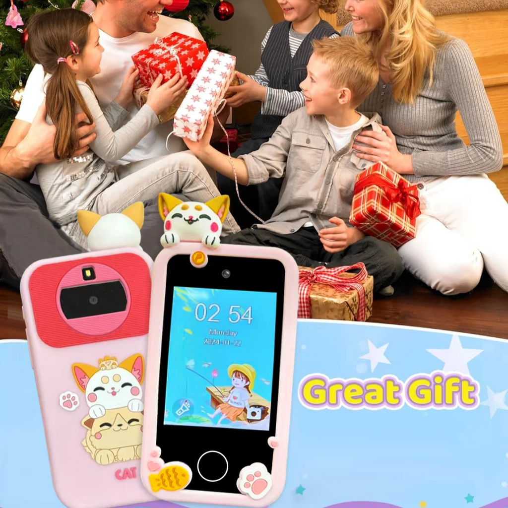 Kids Interactive Smart Toy Phone – Touchscreen, Dual Camera, MP3 Music Player &amp; Fun Learning