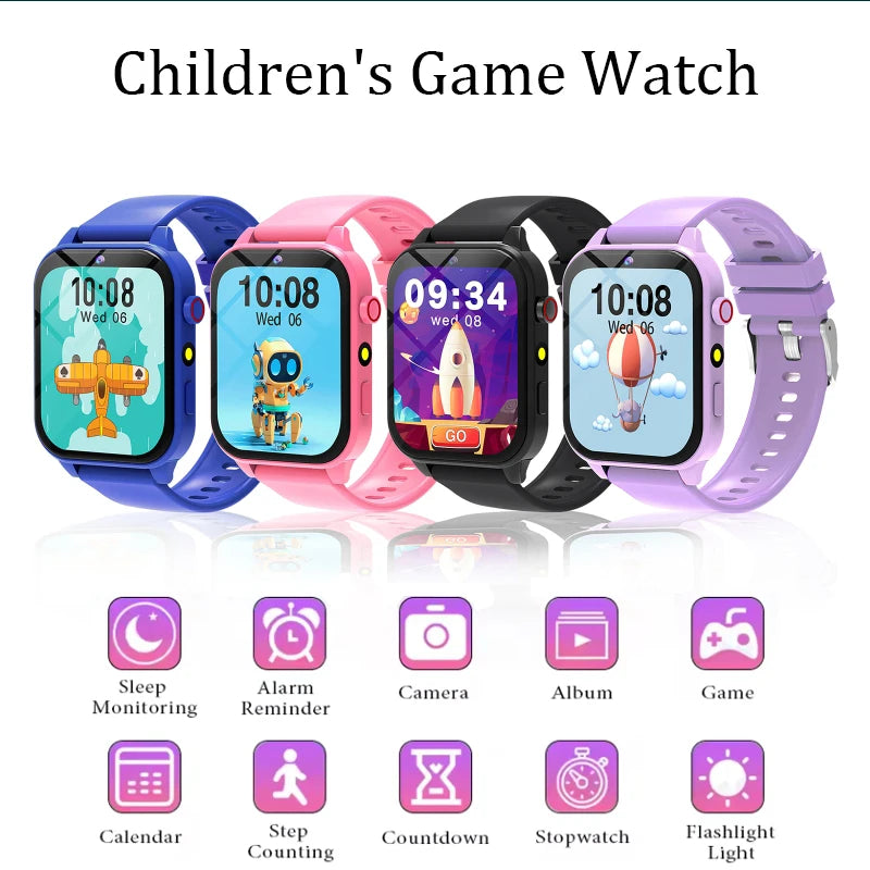 Kids Smart Game Watch – HD Color Screen, Flashlight, Sleep Tracker &amp; Waterproof