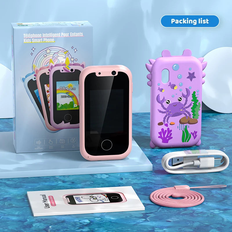 Interactive Kids Smart Phone – Touchscreen, Music, Selfie Camera &amp; Educational Fun