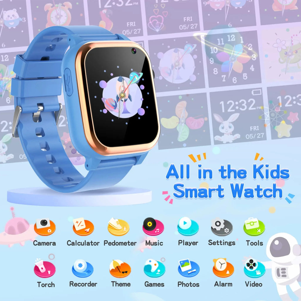 Interactive Kids Smart Watch – 16 Puzzle Games, Music, Camera, Pedometer &amp; Calculator