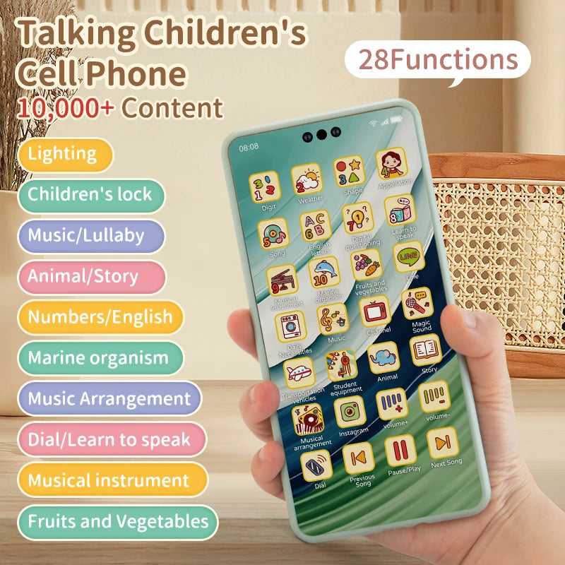 Toddler Learning Toy Phone – Interactive Stories, Music &amp; Early English Education