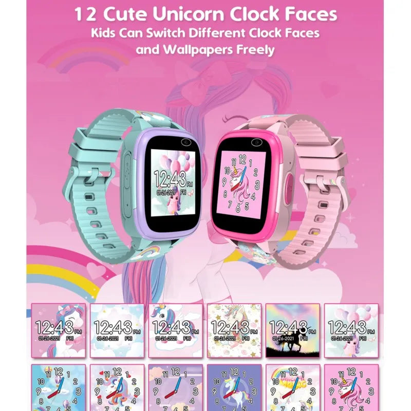 Kids Smartwatch with IPS Touch Screen – Dual Cameras, Games, Music, Video &amp; Pedometer