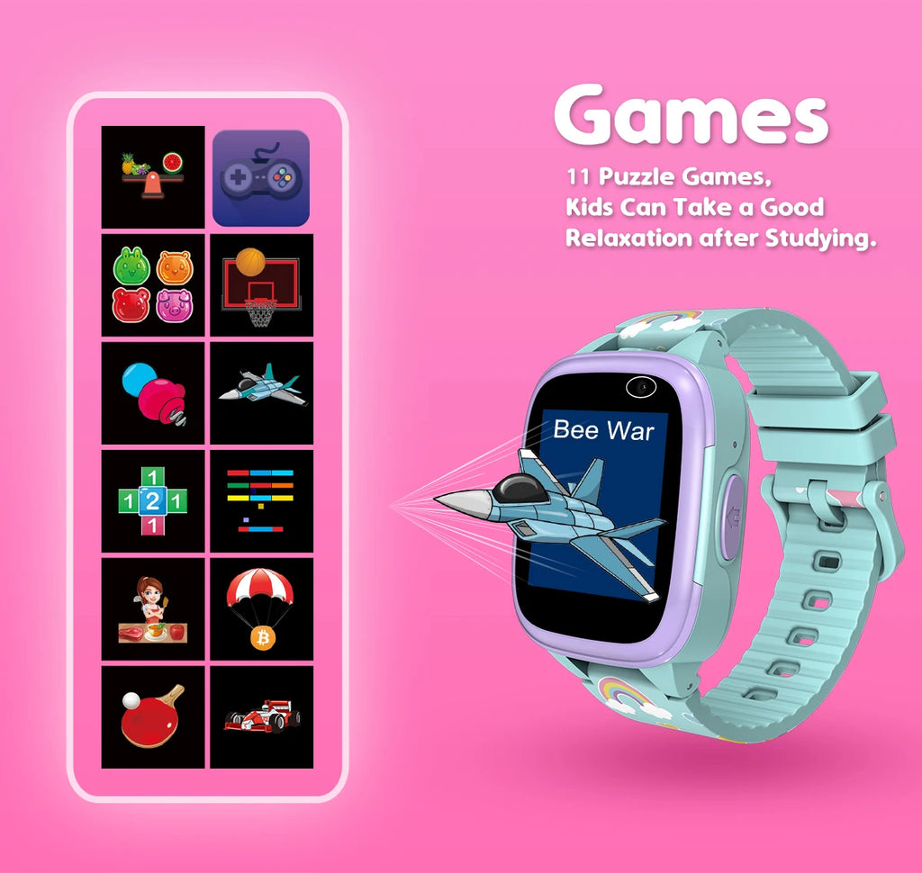 Kids Smartwatch with IPS Touch Screen – Dual Cameras, Games, Music, Video &amp; Pedometer