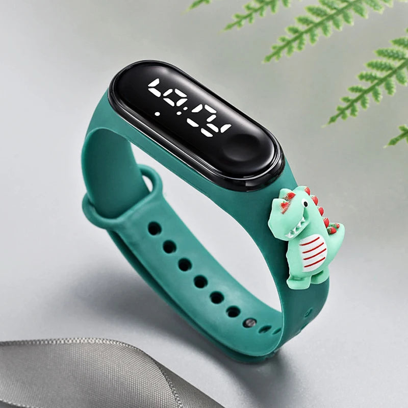 LED Digital Kids Watch – Waterproof Sports Design with Dinosaur &amp; Unicorn