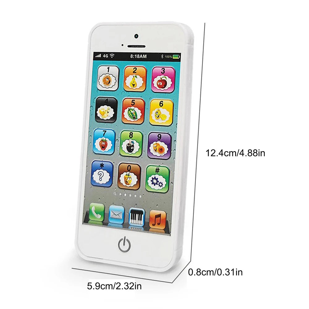 Kids Educational Play Phone – 12 Interactive Keys, Numbers &amp; Fruits | Cognitive Development Toy