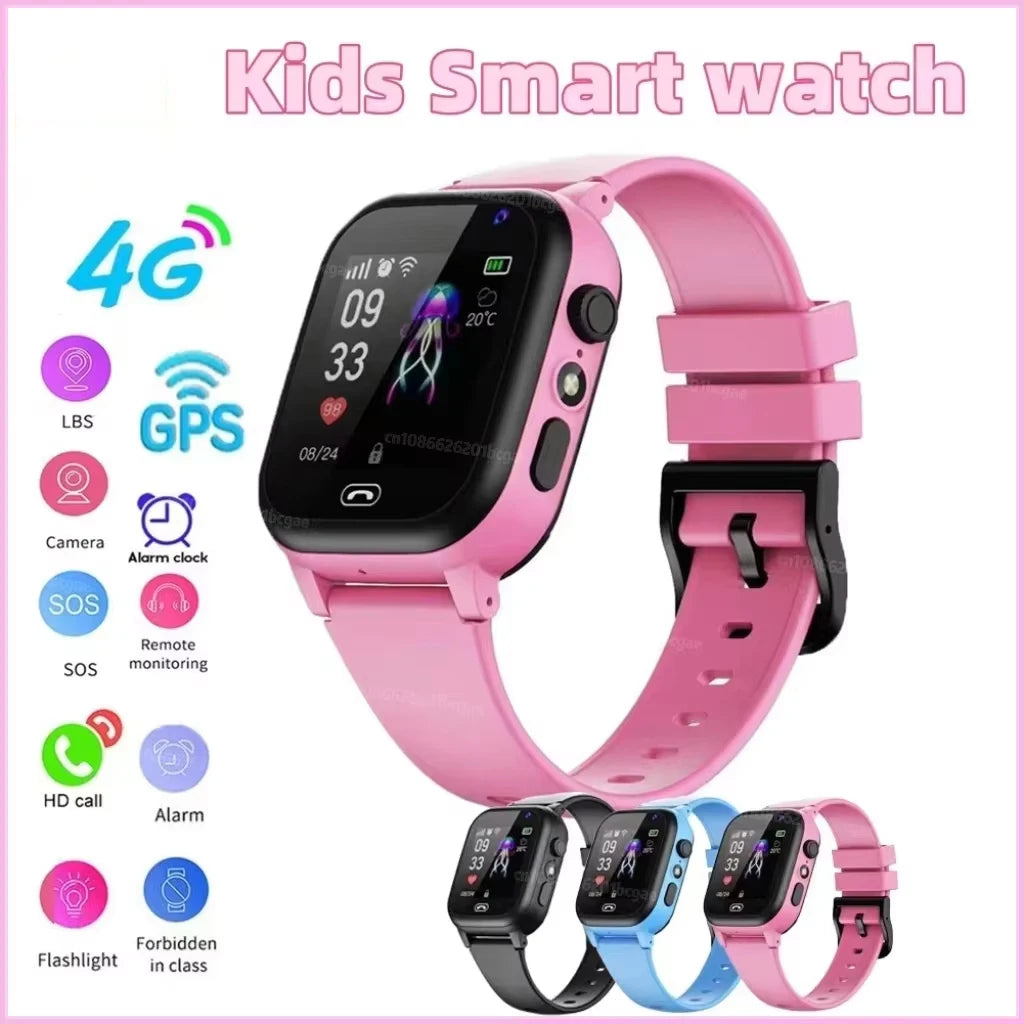 Smart Safety Watch for Kids – 4G GPS, SOS, Camera, SIM Card &amp; Waterproof Protection