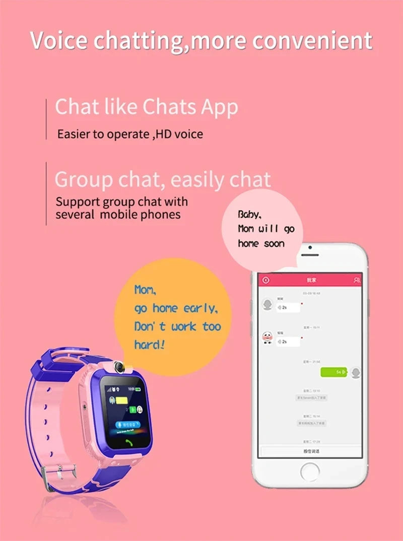 Kids Smart Watch – SOS, GPS Location, SIM Card Call, Camera &amp; Waterproof | iOS &amp; Android