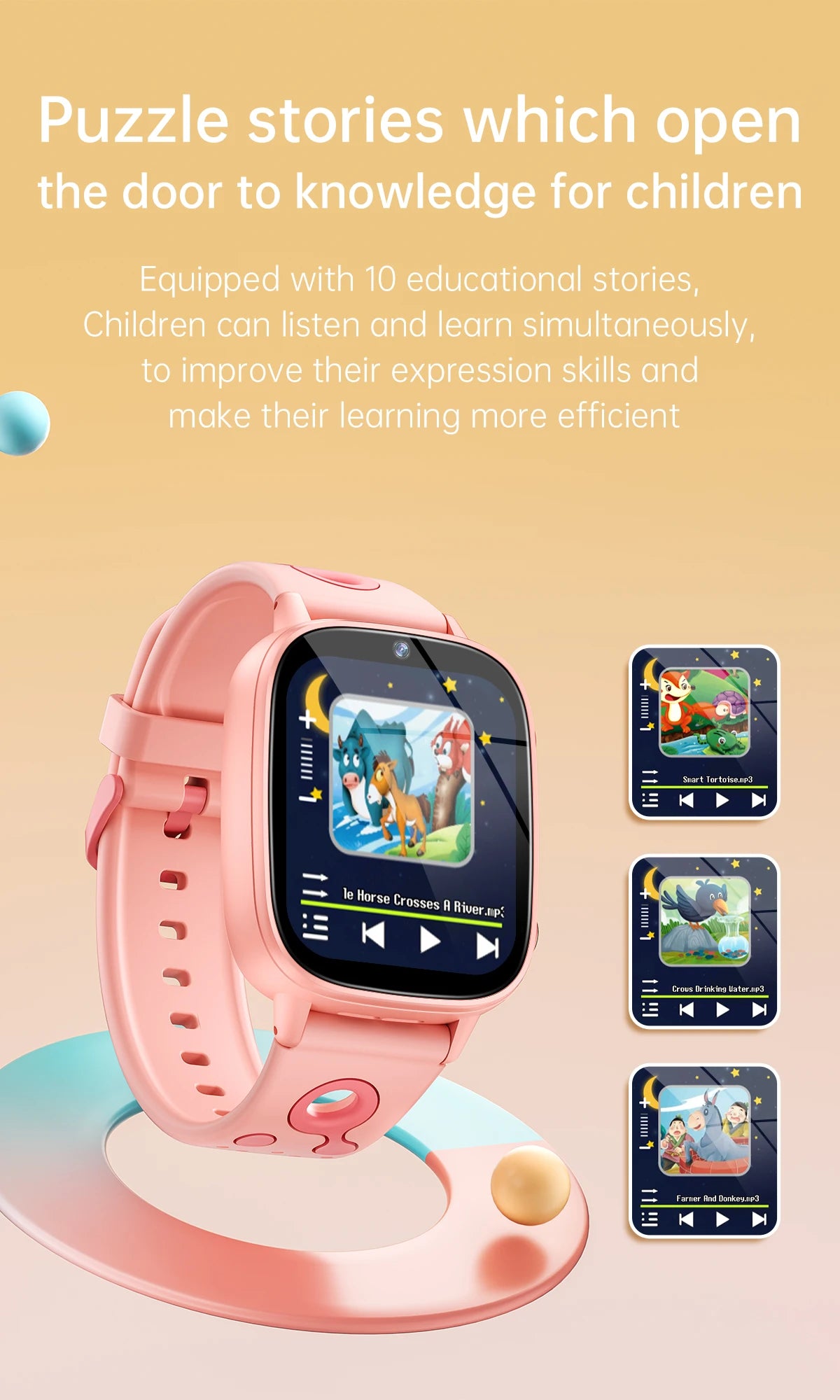 Educational Kids Smart Watch – HD Touch Screen, Games, Camera &amp; Sleep Tracker