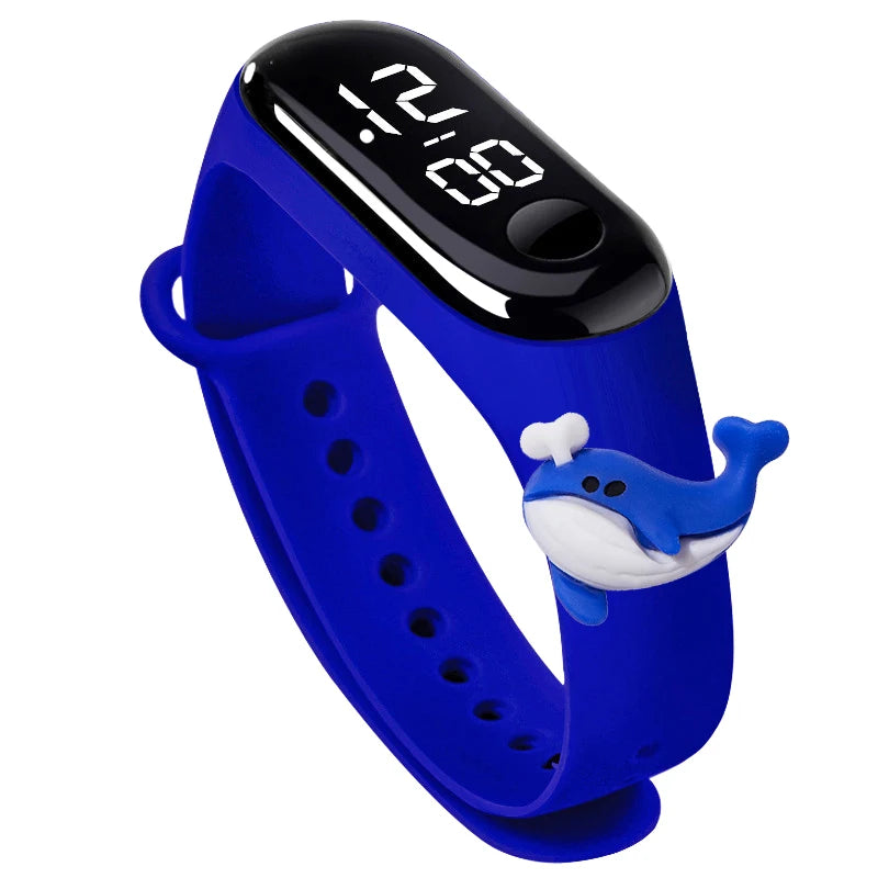 LED Digital Kids Watch – Waterproof Sports Design with Dinosaur &amp; Unicorn