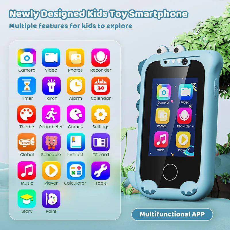 Kids Educational Smart Toy Phone – Touchscreen, Music, Games &amp; Dual Camera