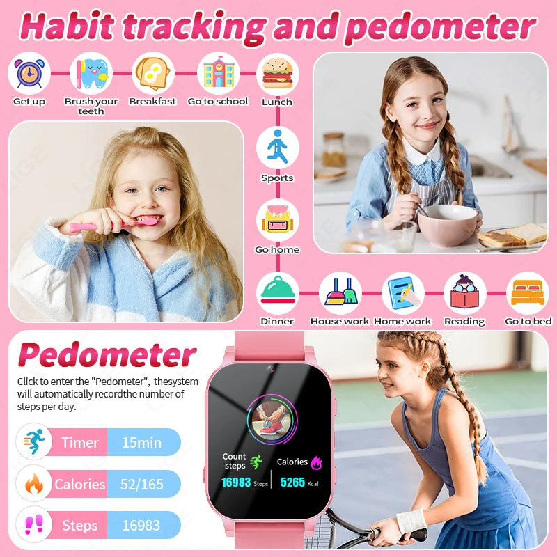 Kids Digital Smartwatch – Camera, Music &amp; Video Player, Flashlight, Pedometer &amp; Games