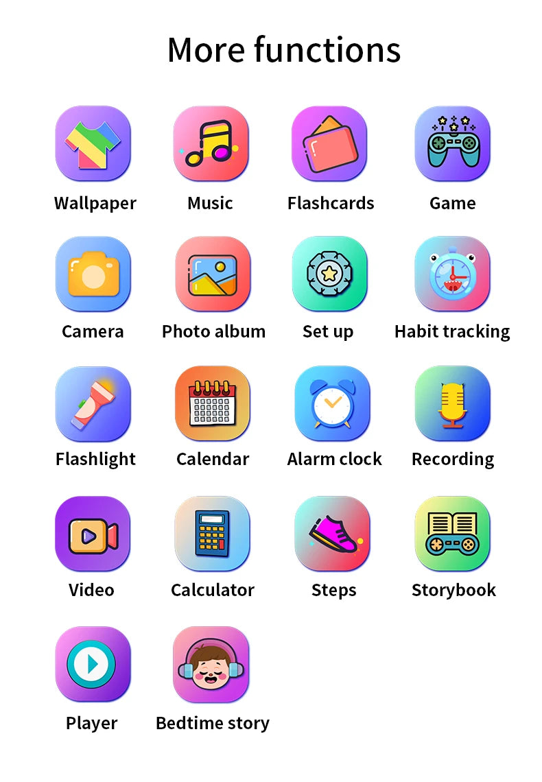 Kids Digital Smartwatch – Camera, Music &amp; Video Player, Flashlight, Pedometer &amp; Games