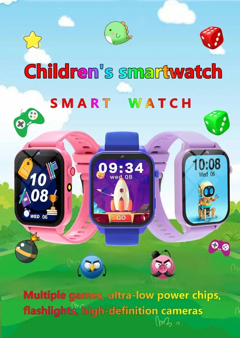 Kids Smart Game Watch – HD Color Screen, Flashlight, Sleep Tracker &amp; Waterproof