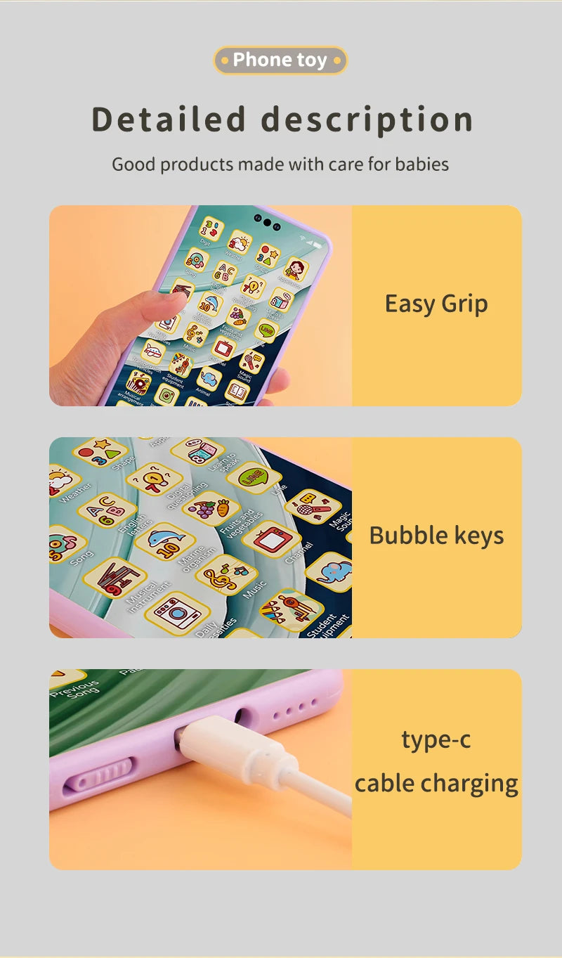 Toddler Learning Toy Phone – Interactive Stories, Music &amp; Early English Education