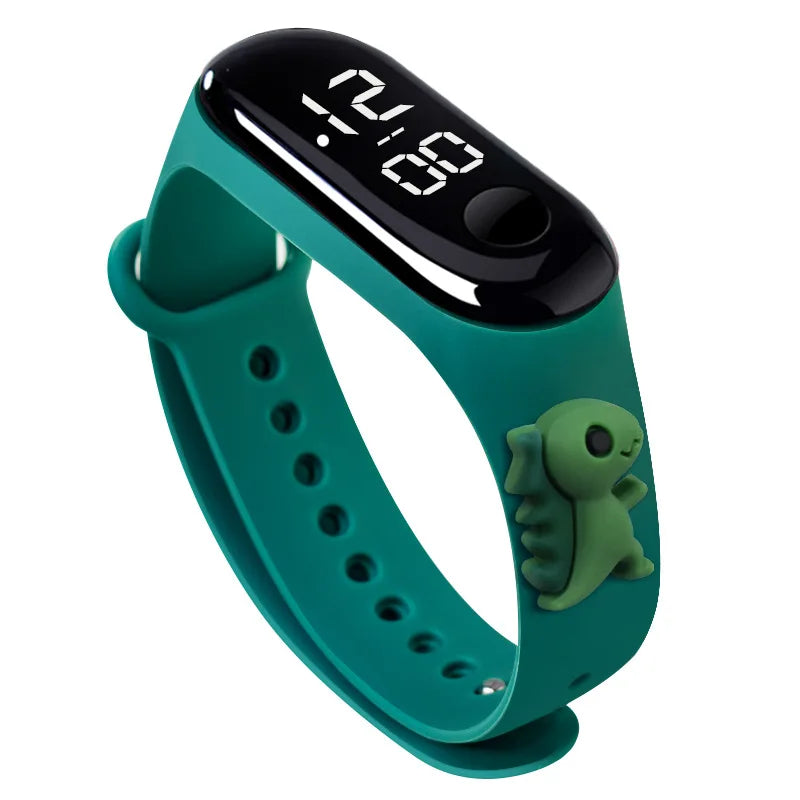 LED Digital Kids Watch – Waterproof Sports Design with Dinosaur &amp; Unicorn