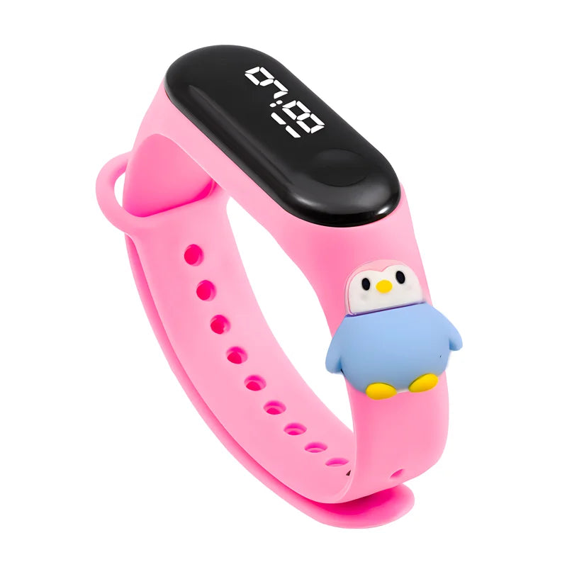 LED Digital Kids Watch – Waterproof Sports Design with Dinosaur &amp; Unicorn