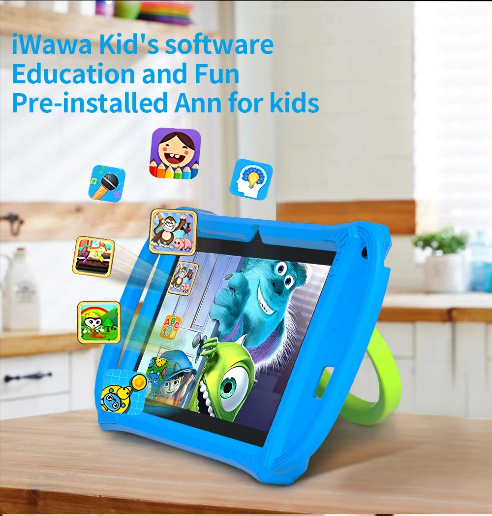 Smart Learning Tablet for Kids – 7” Android 12, 4GB+64GB, Dual Camera &amp; Parental Control