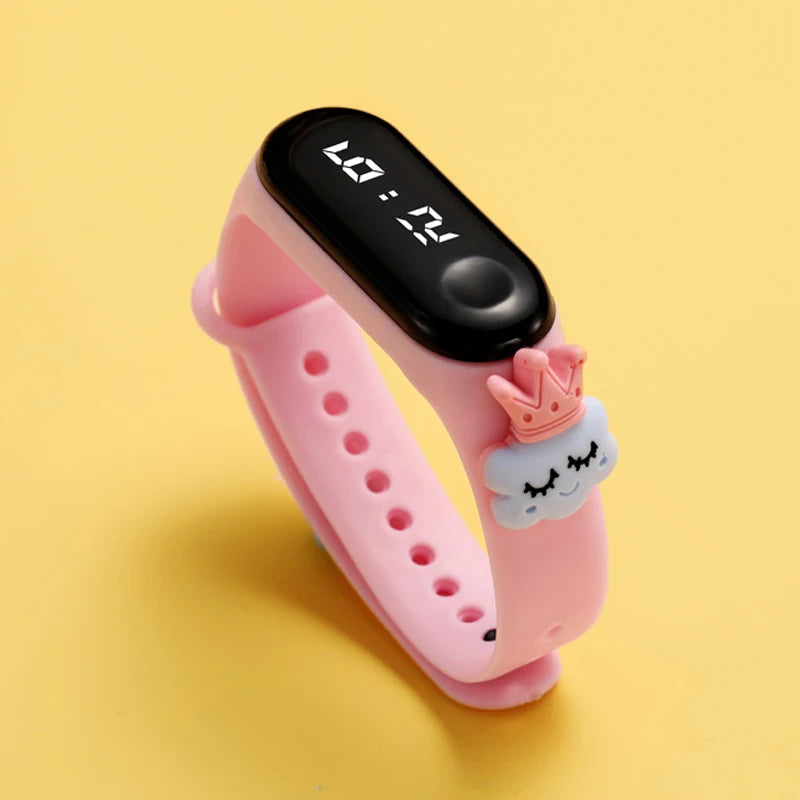 LED Digital Kids Watch – Waterproof Sports Design with Dinosaur &amp; Unicorn