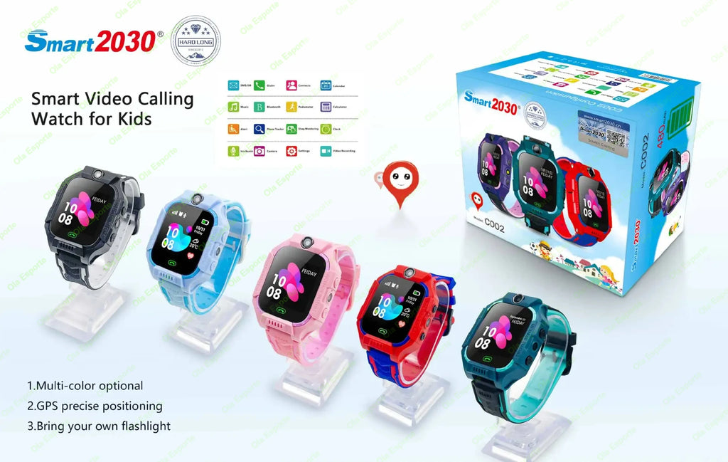 Kids Smart Watch 2G – GPS, SOS, SIM Card, Video Call, Camera &amp; Waterproof