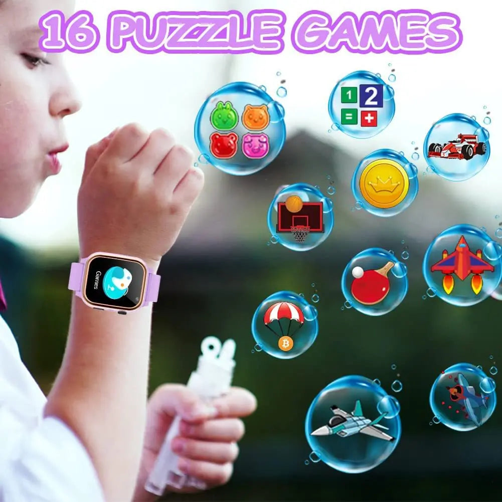 Interactive Kids Smart Watch – 16 Puzzle Games, Music, Camera, Pedometer &amp; Calculator