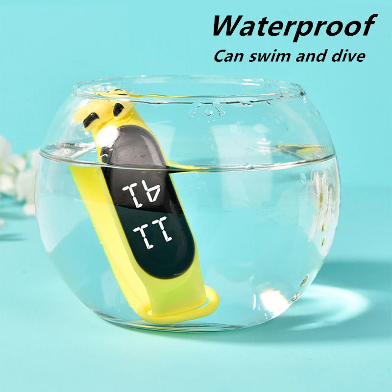 LED Digital Kids Watch – Waterproof Sports Design with Dinosaur &amp; Unicorn