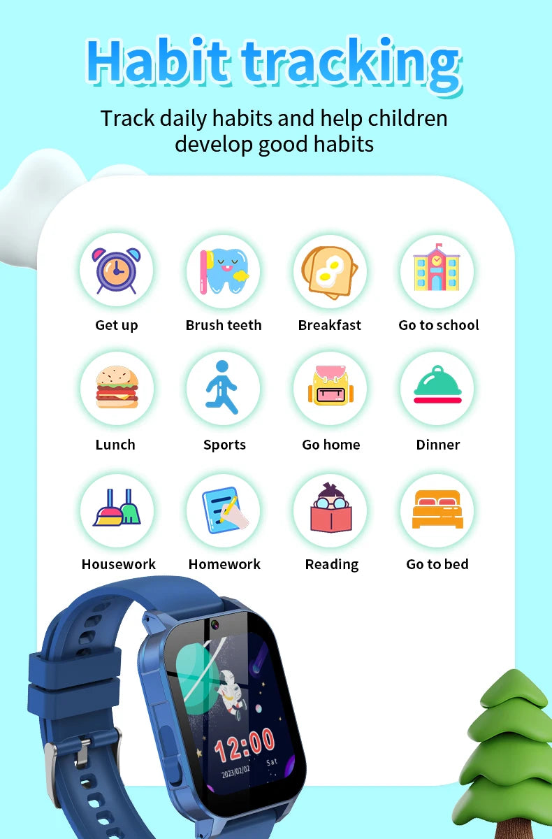 Kids Digital Smartwatch – Camera, Music &amp; Video Player, Flashlight, Pedometer &amp; Games