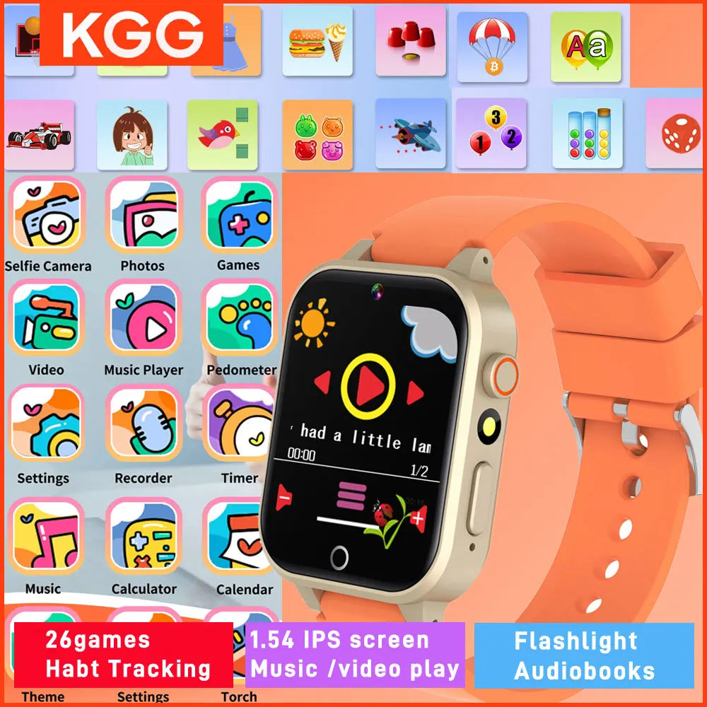 Advanced Kids Smart Watch – Games, Music Player, Video, Habit Tracker &amp; Alarm Clock