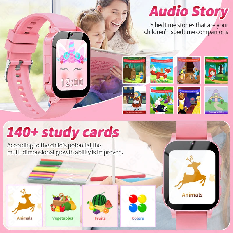 Kids Digital Smartwatch – Camera, Music &amp; Video Player, Flashlight, Pedometer &amp; Games